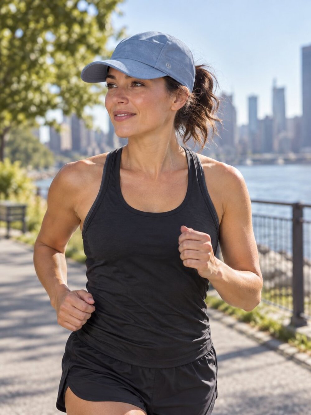 Lululemon Fast and Free Running Hat Blue Reflective Adjustable Swift Cap